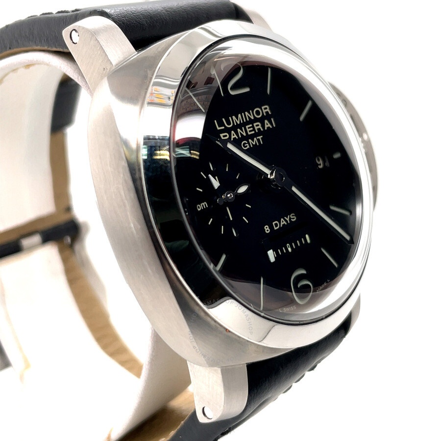 Pre-owned Panerai Luminor 1950 8 Days GMT GMT Black Dial Men's Watch PAM 00233 - 3