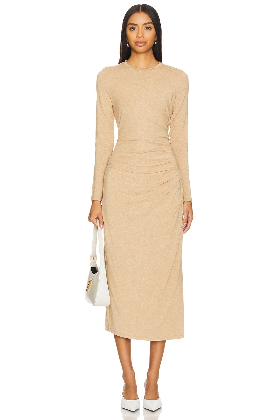 Side Drape Midi Skirt - 5