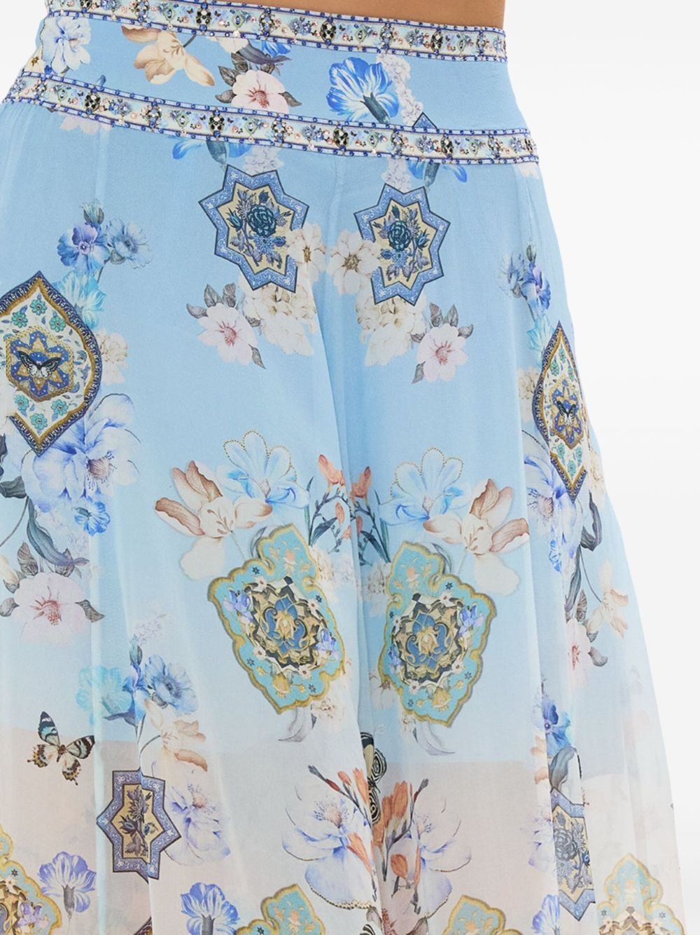 wide-leg sheer trousers - 6