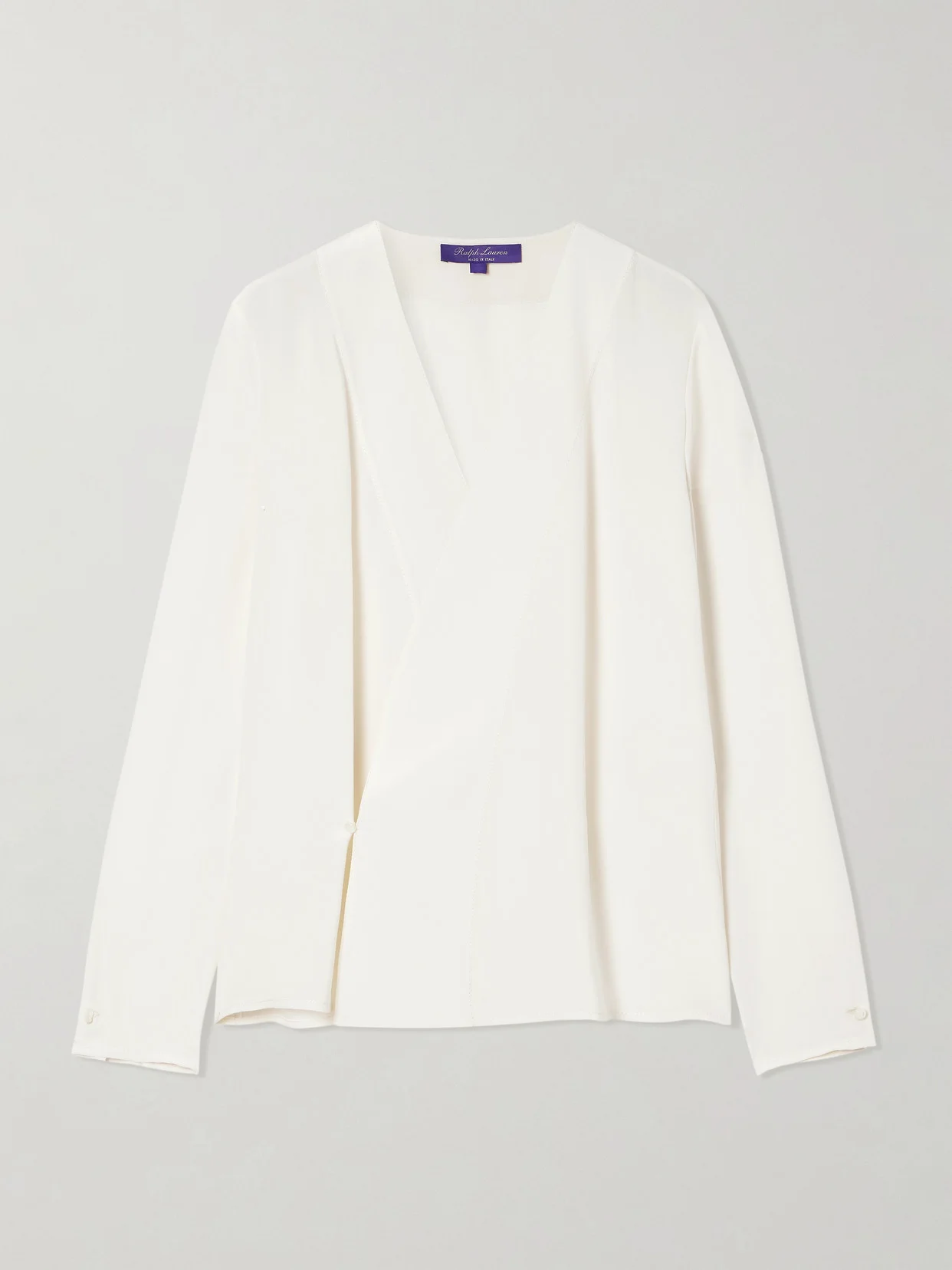 Liora Wrap-effect Silk Crepe De Chine Blouse - 1