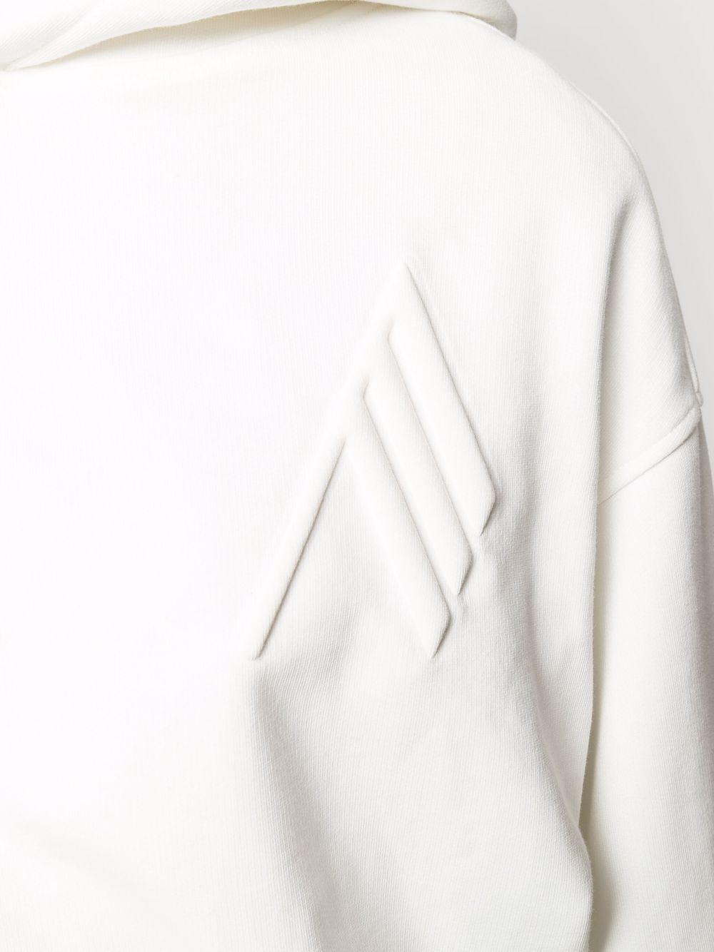 logo embossed hoodie - 5