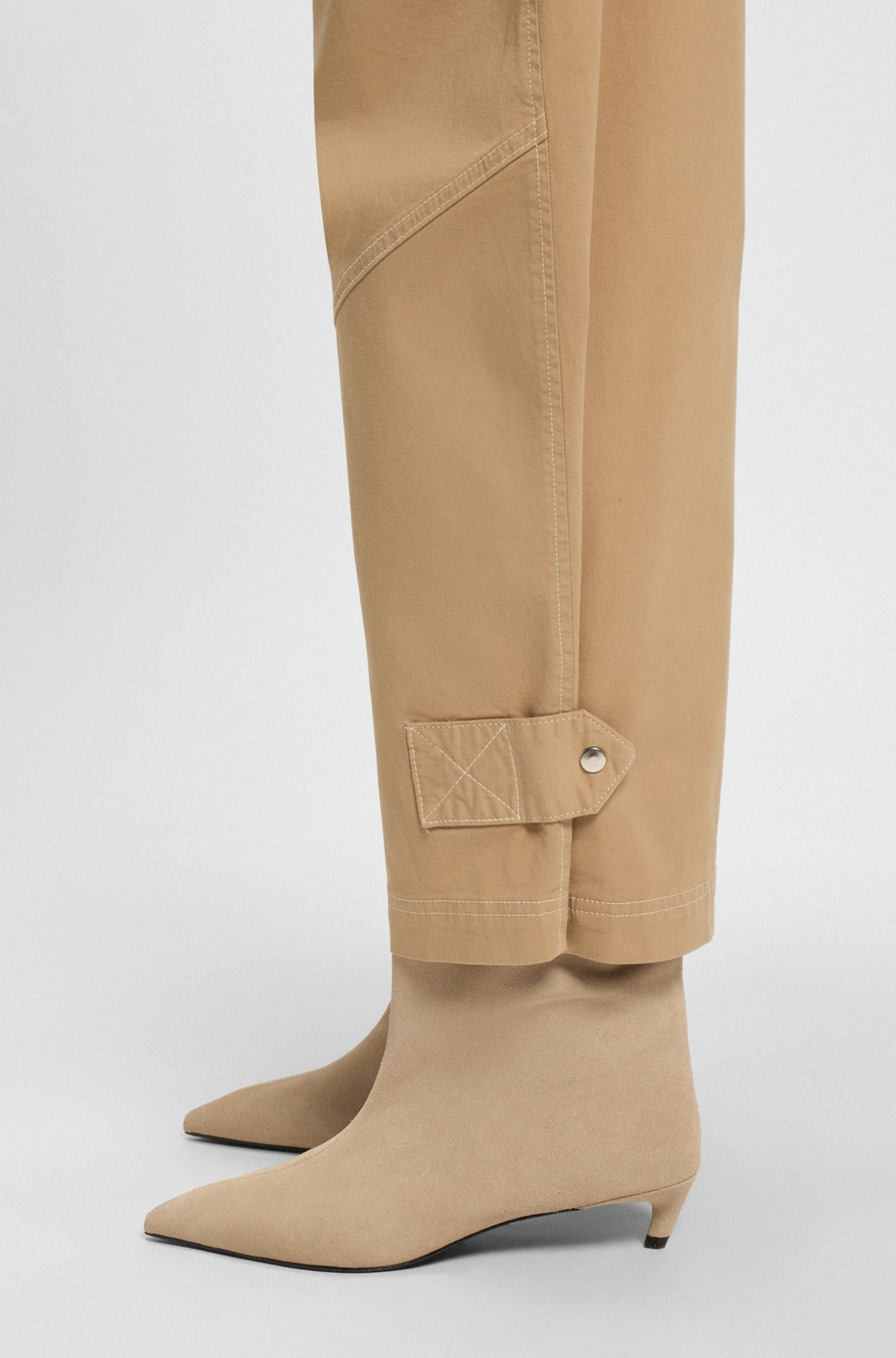 BALLOON-LEG TROUSERS IN PAPER-TOUCH STRETCH-COTTON TWILL - 5