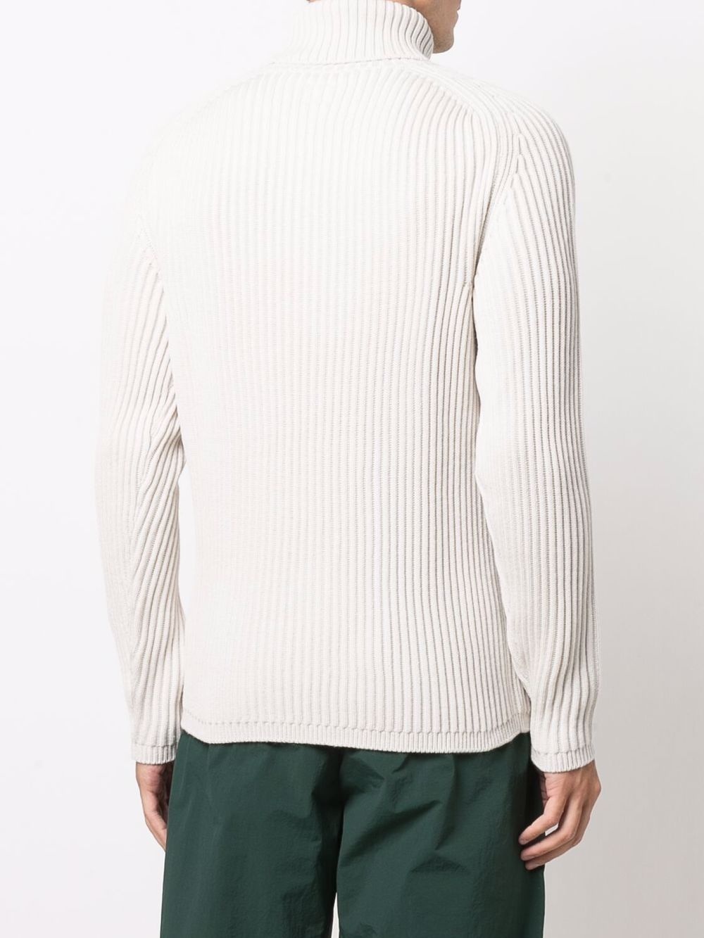 roll-neck ribbed-knit jumper - 4