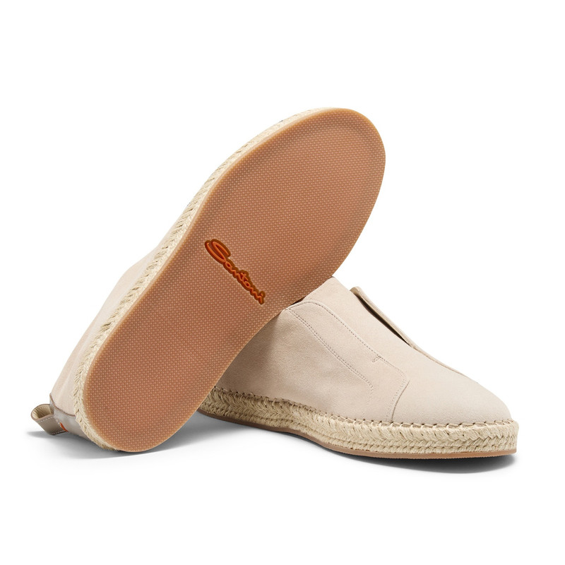 Men's beige suede espadrilles 4