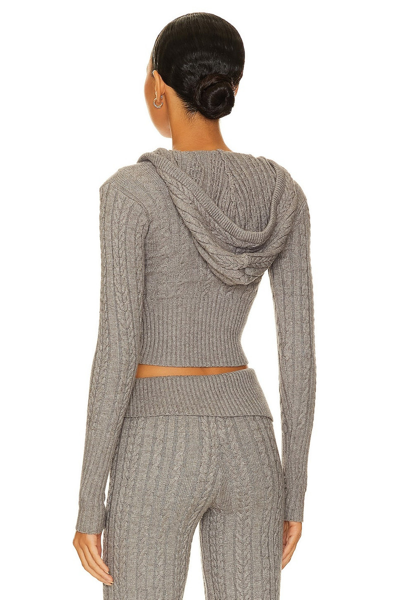 Frankies Bikinis Aimee Cable Knit Hoodie outlook