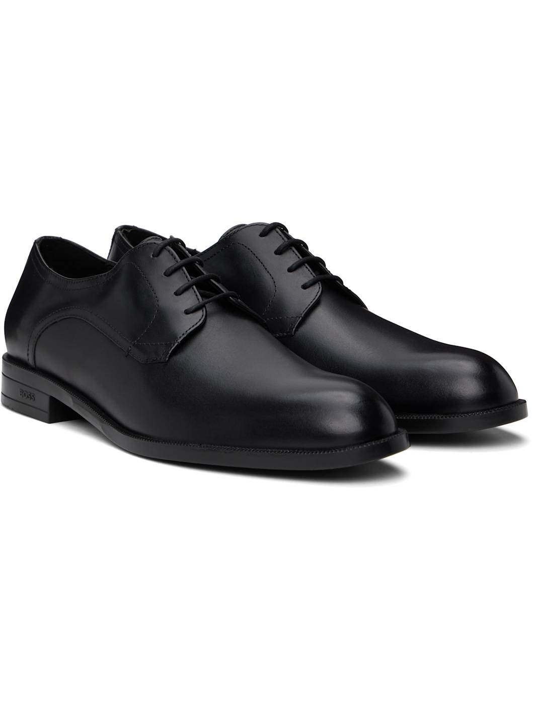 Black Leather Derbys - 4