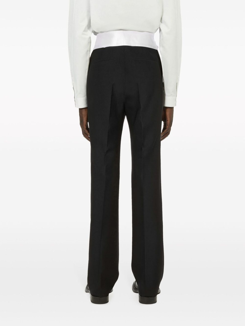 silk-insert pressed-crease tailored trousers 4