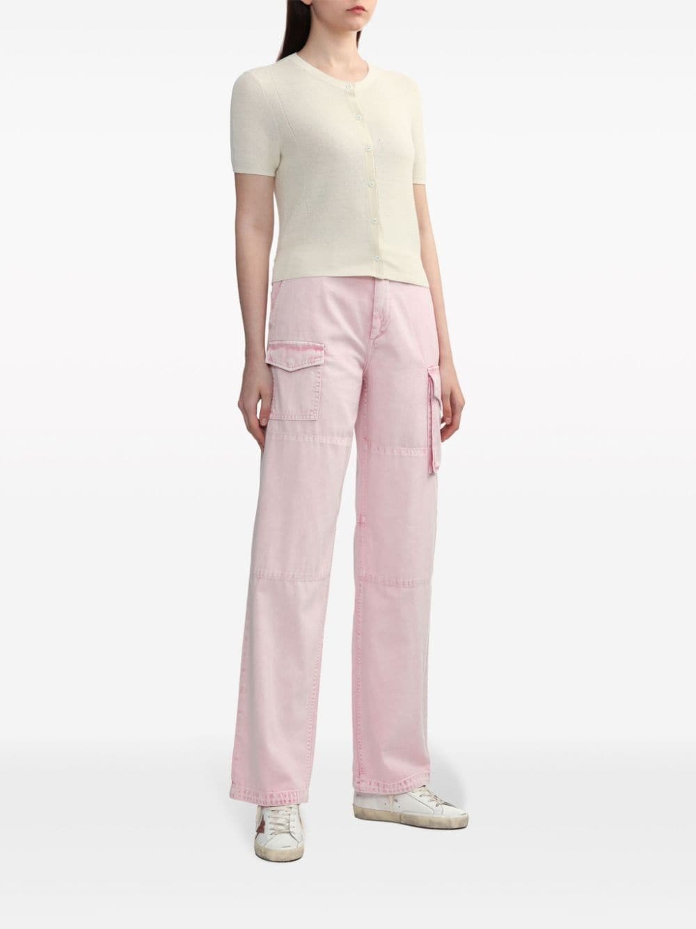 short-sleeve knit cardigan - 2