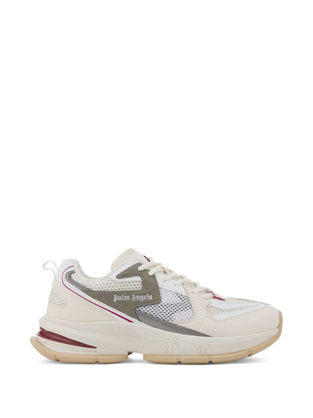 mesh-panelled leather sneakers - 1
