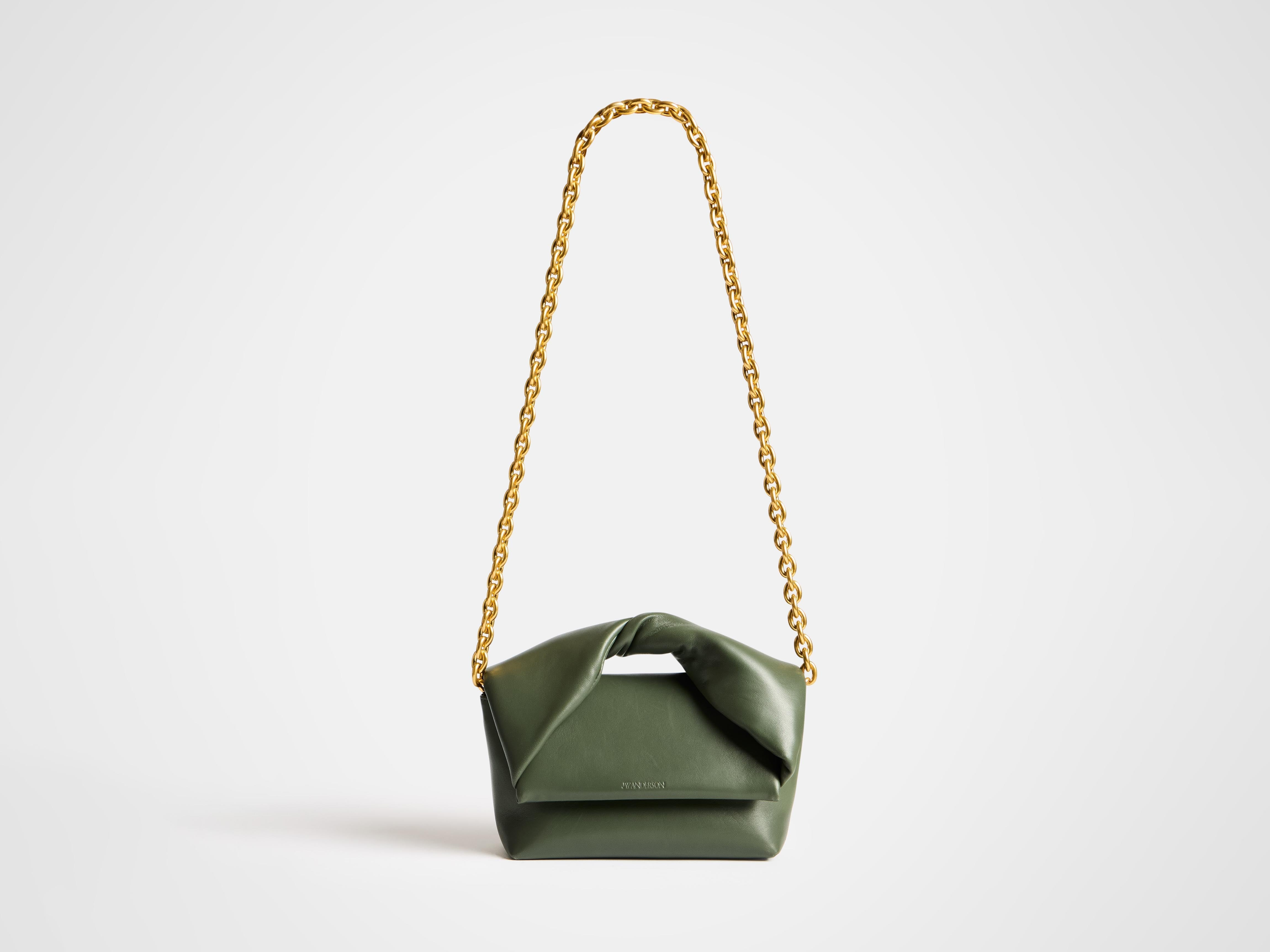 MEDIUM TWISTER BAG IN KHAKI LEATHER - 5