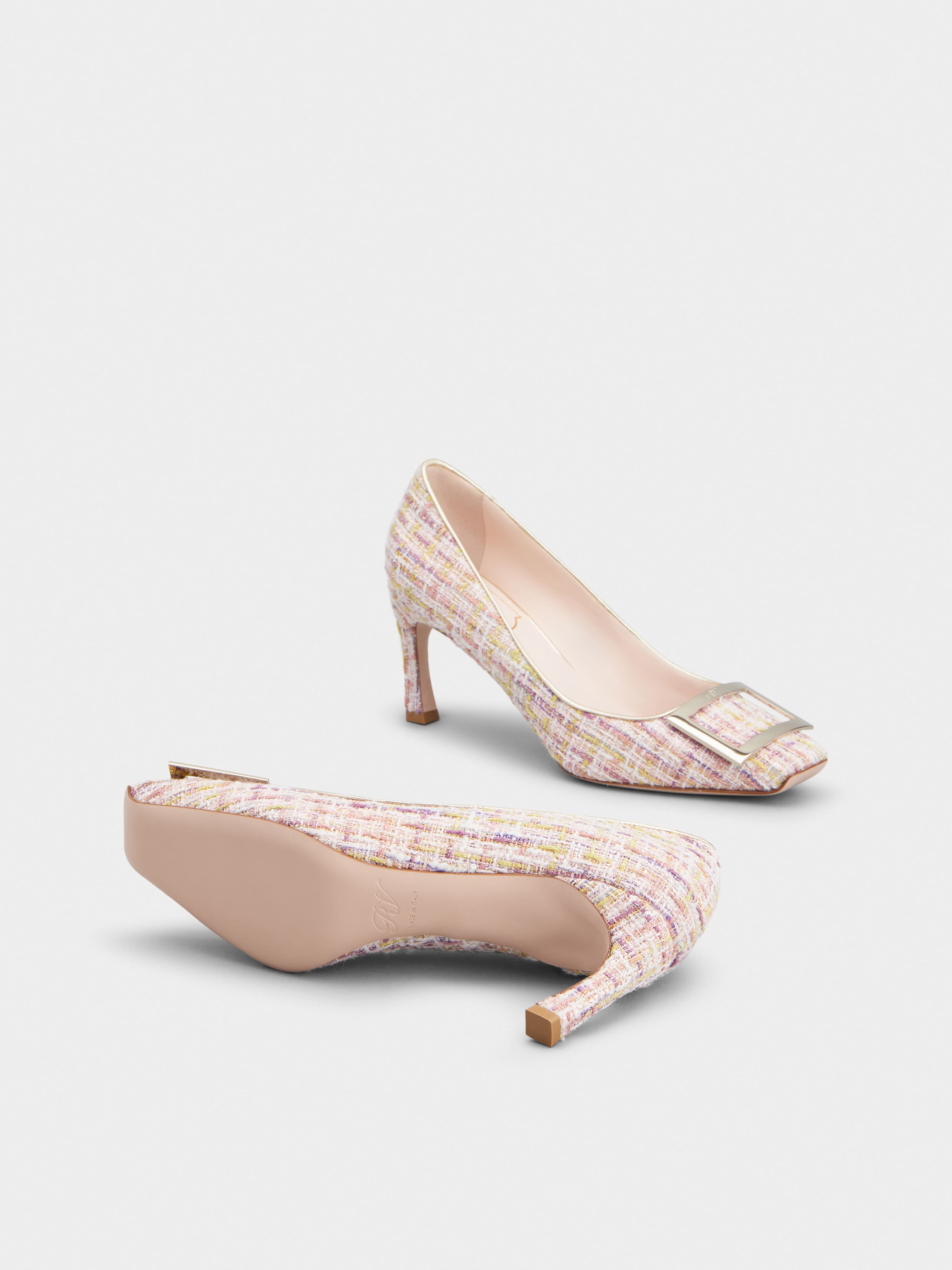 Trompette Metal Buckle Pumps in Fabric - 6