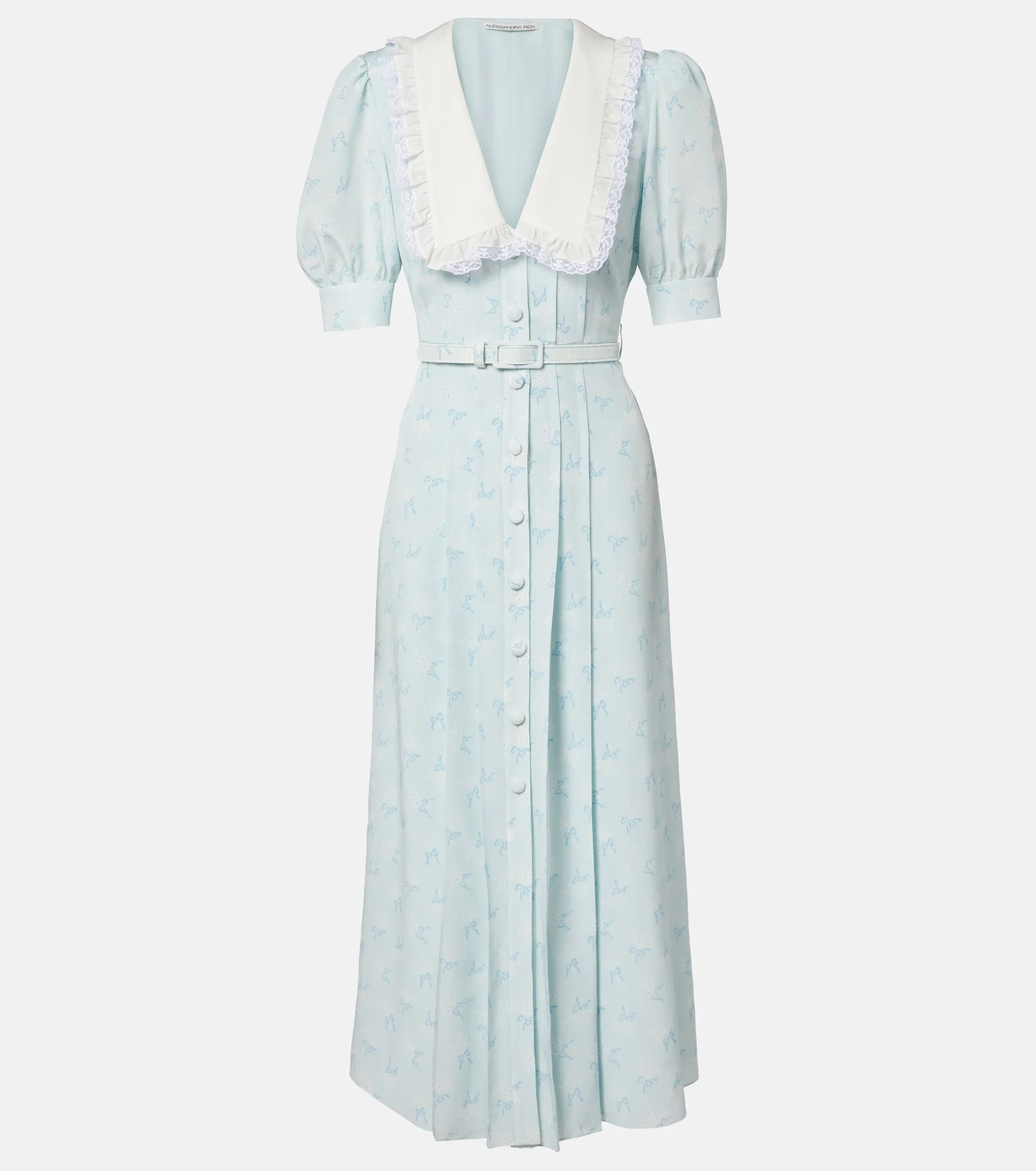 Floral silk midi dress - 1