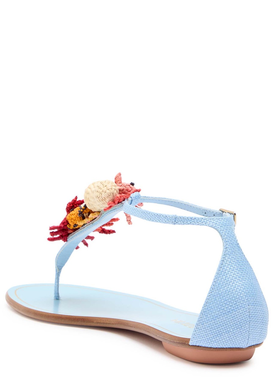 Aquazzura Marea Appliquéd canvas Sandals - 2
