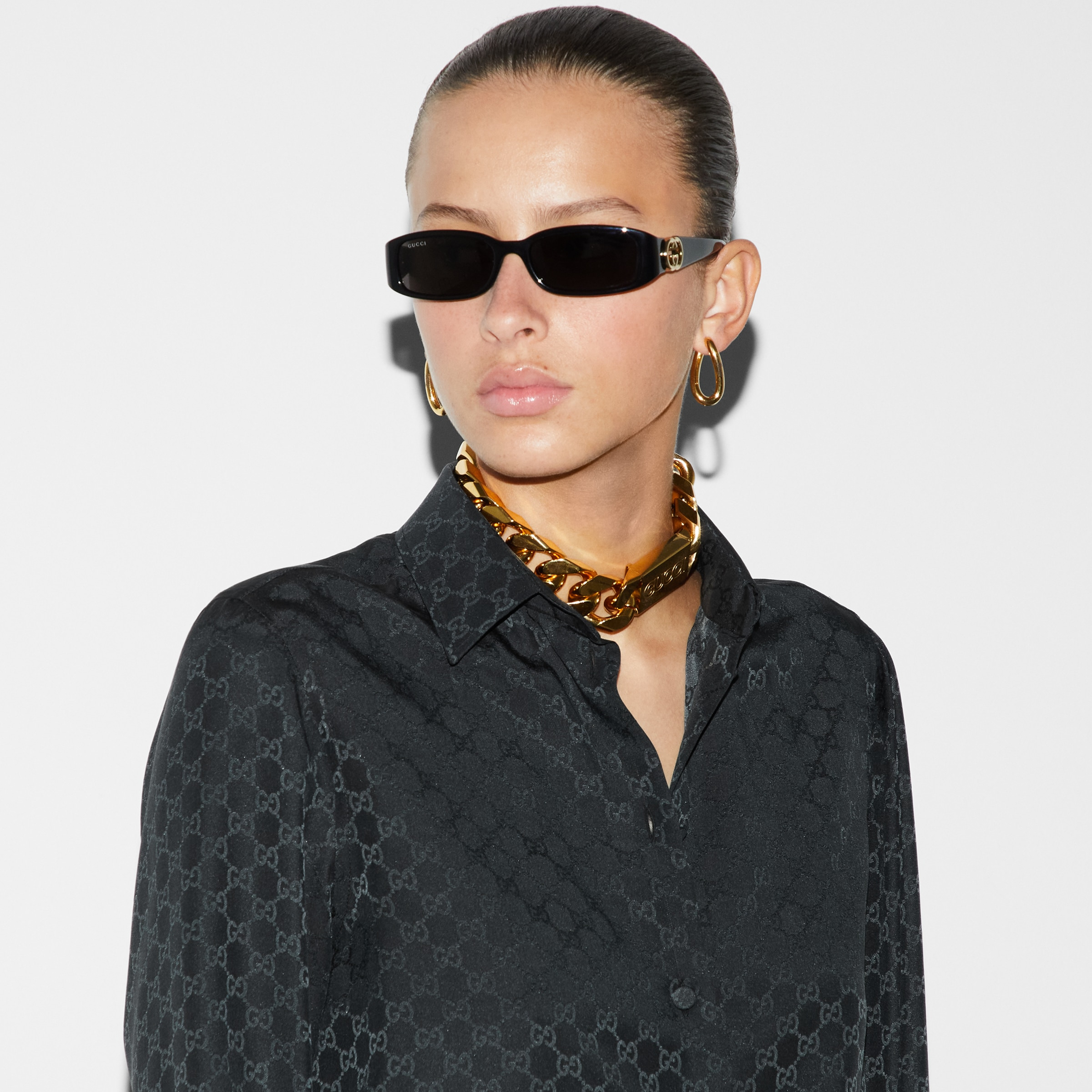 GG crêpe silk shirt - 5
