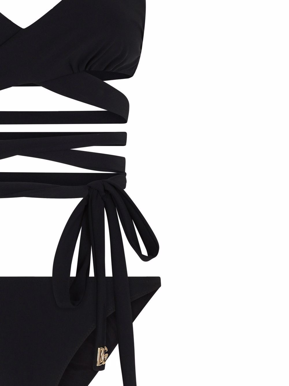 crossover strap tie-detail bikini - 3