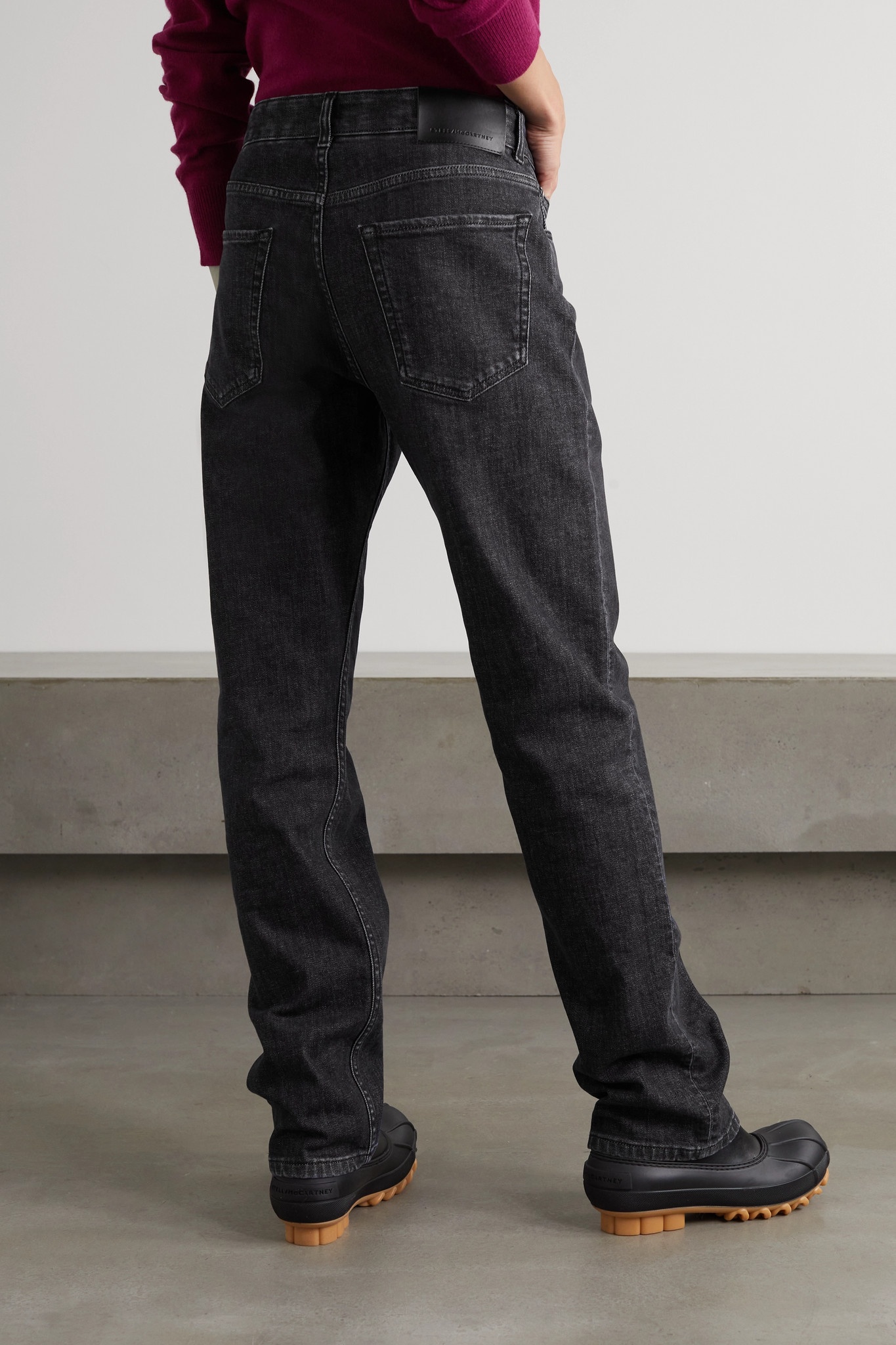 Printed high-rise straight-leg jeans - 4