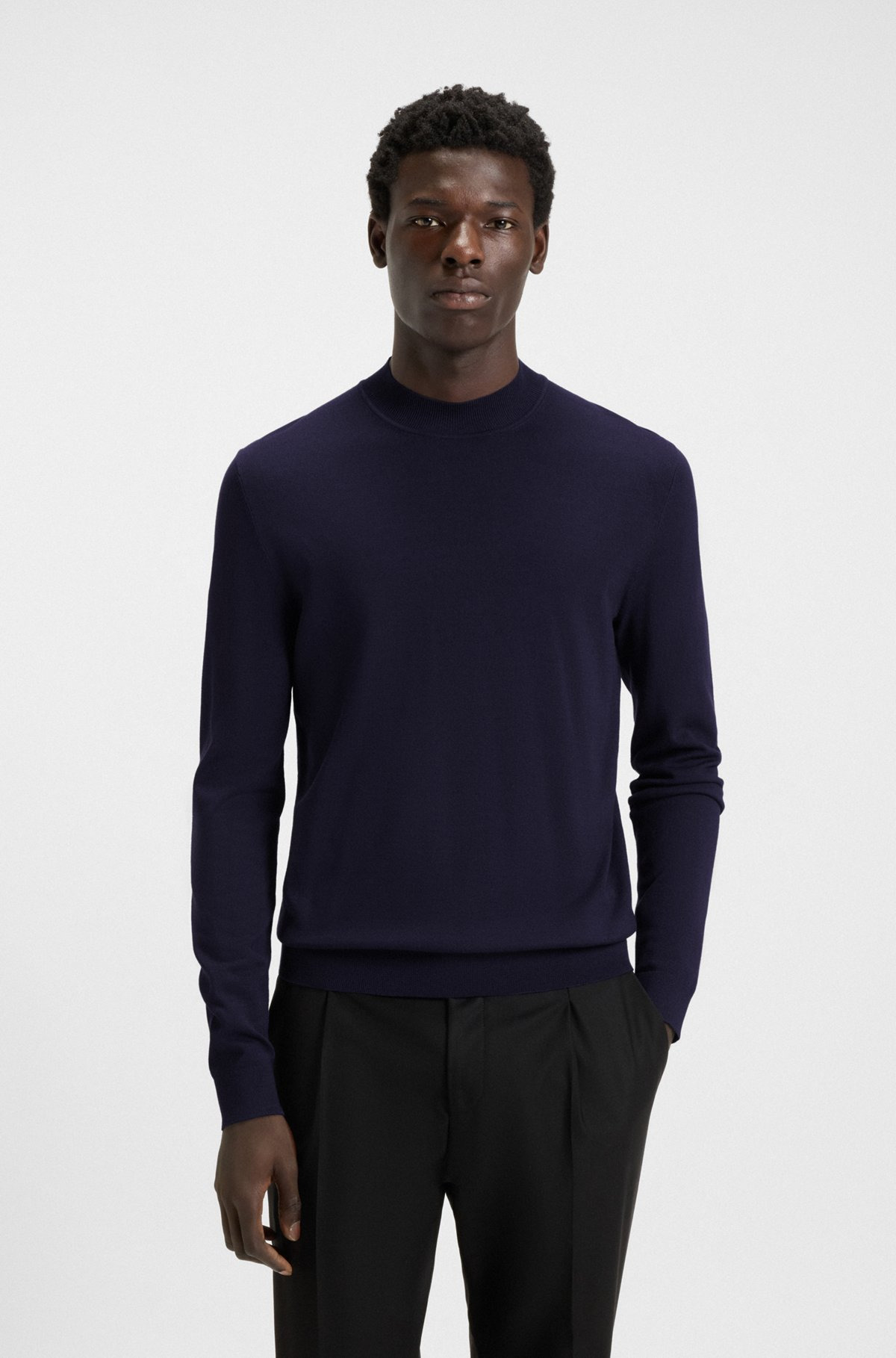 SLIM-FIT SWEATER WITH HIGH NECKLINE - 2