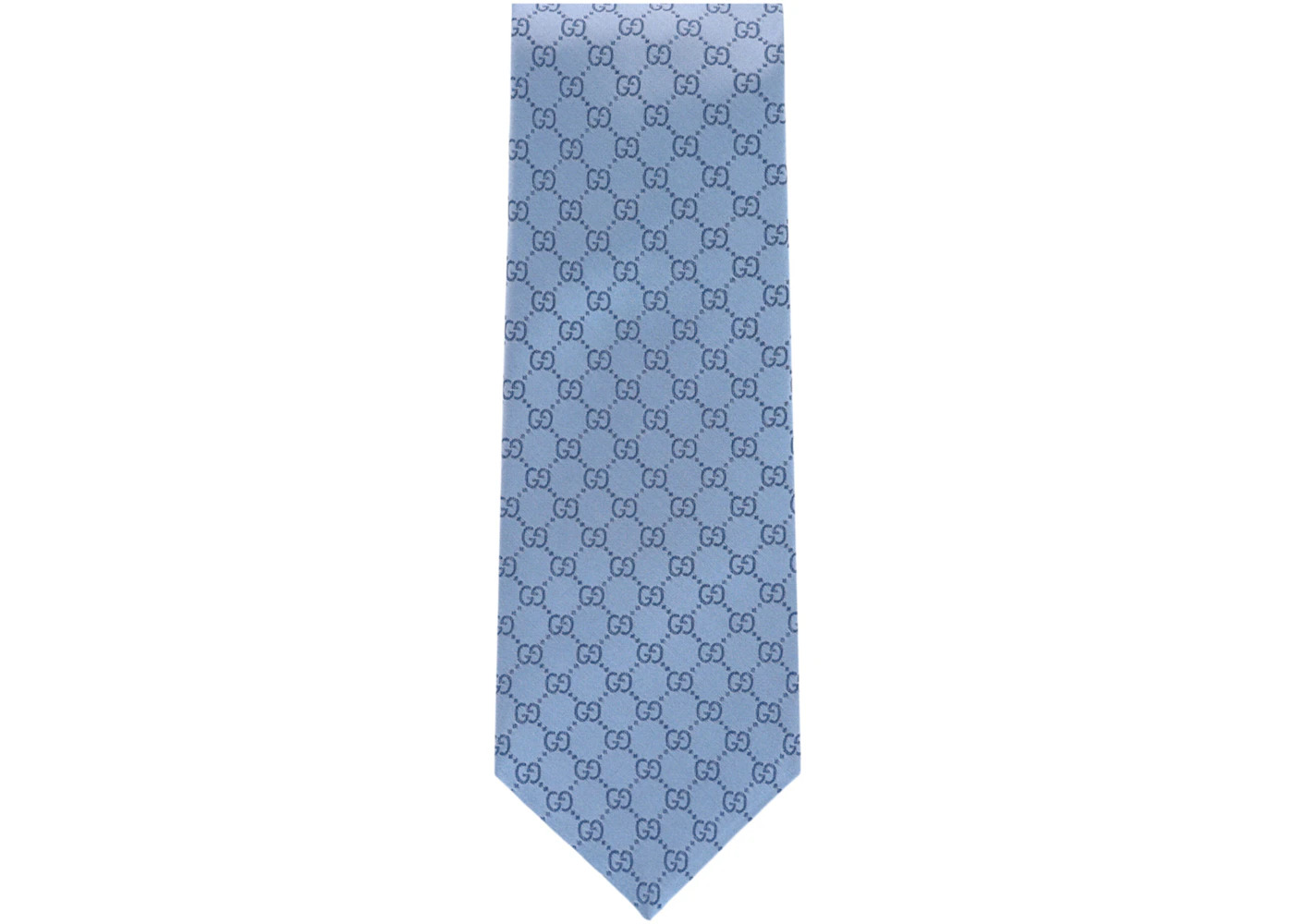 Gucci GG Supreme Silk Tie Light Blue - 4