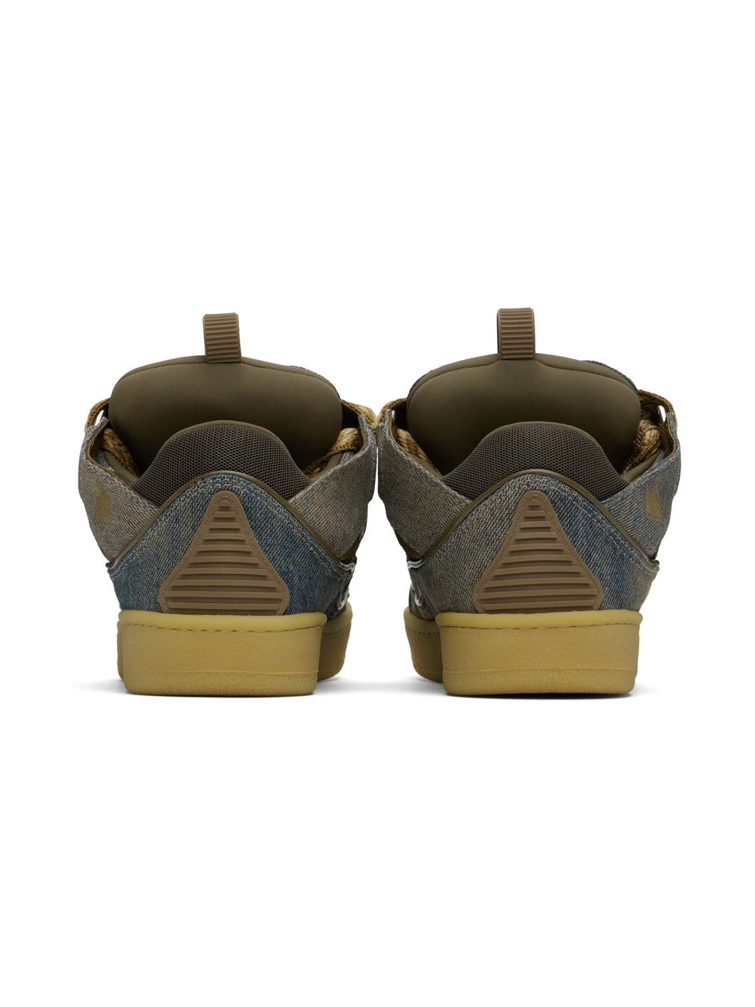 SSENSE Exclusive Blue & Brown Curb Denim Sneakers - 2