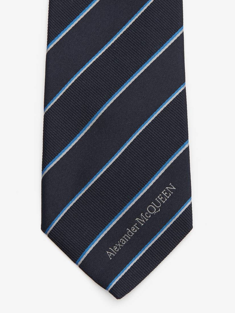 Men's Ruled McQueen Tie in Navy/blue 3