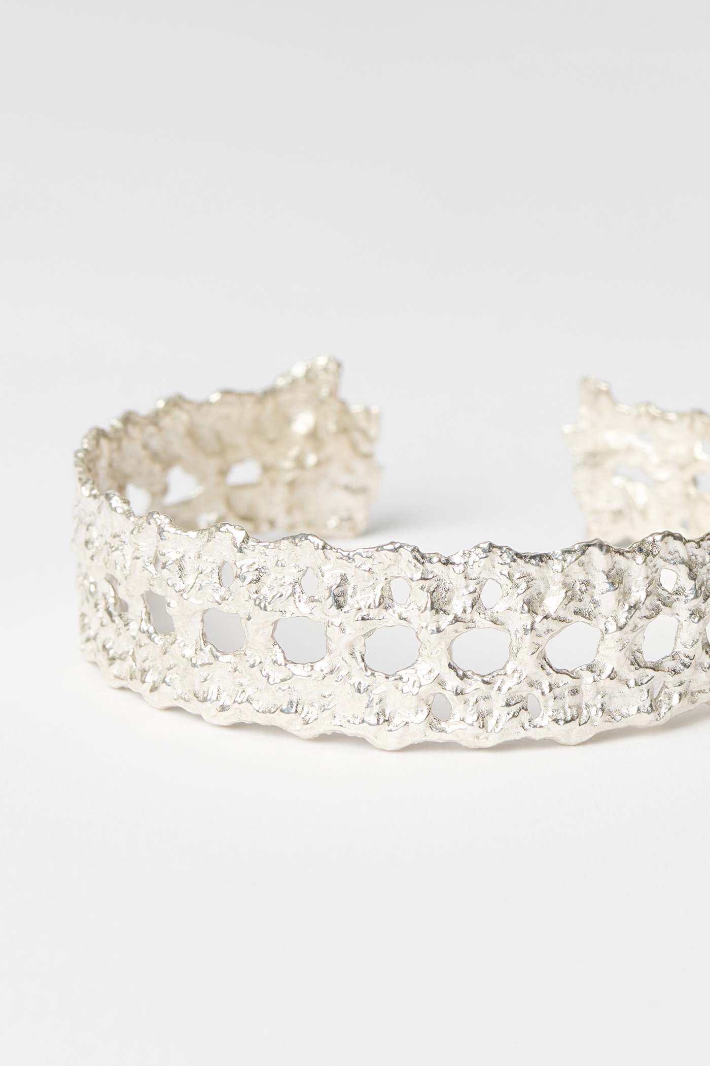 Abstract Lace Bangle Sterling Silver - 2