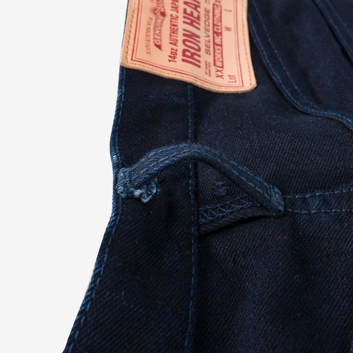 14oz Selvedge Denim Straight Cut Jeans - Indigo/Black