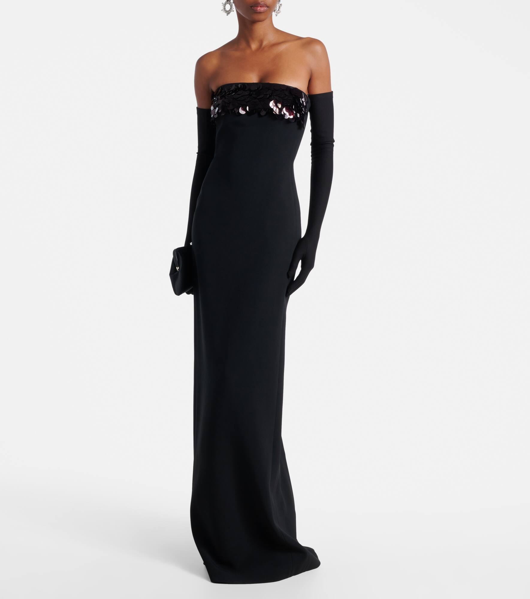 Sequined strapless gown - 2