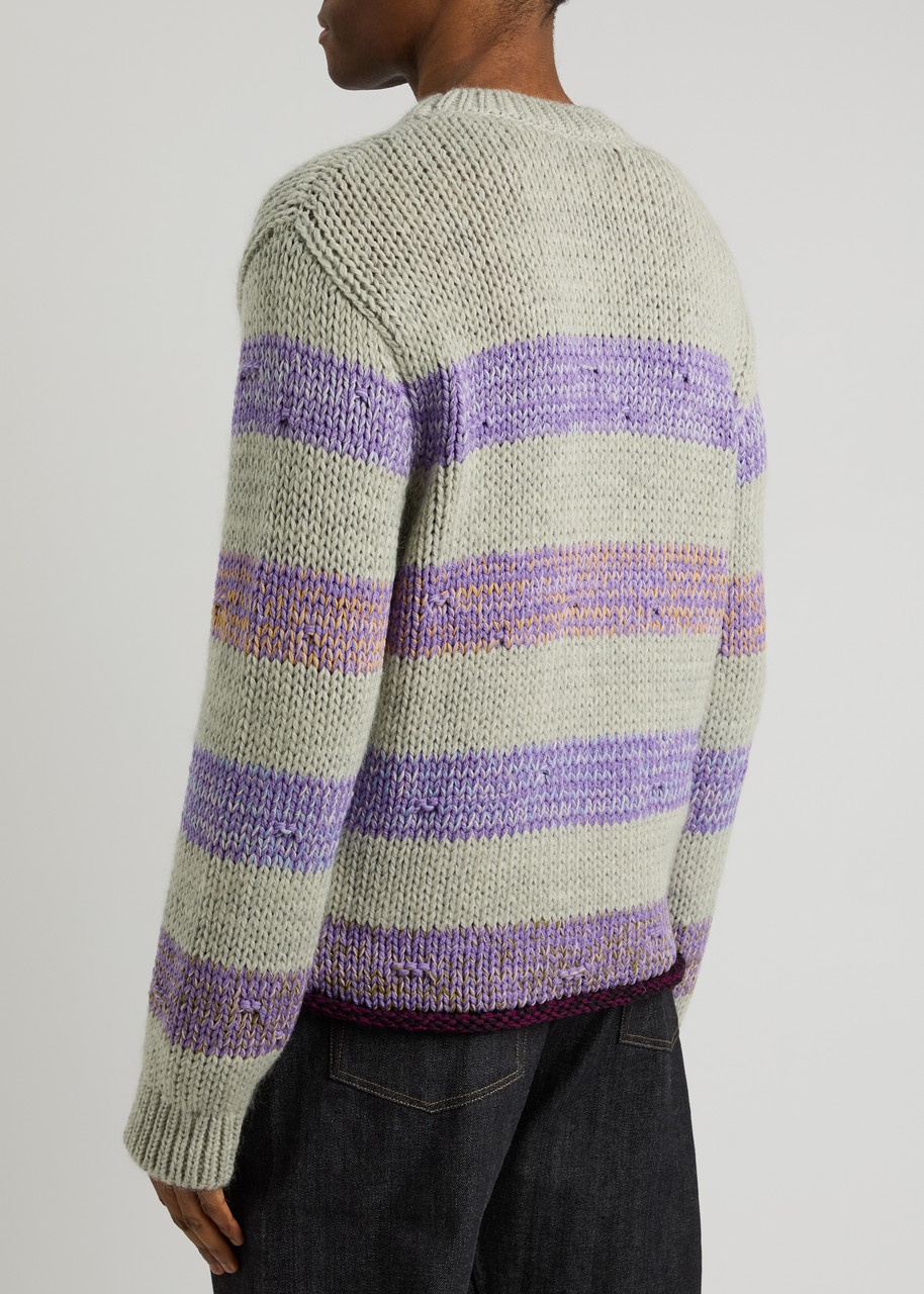 Loewe Striped-intarsia Wool-blend Jumper - 3