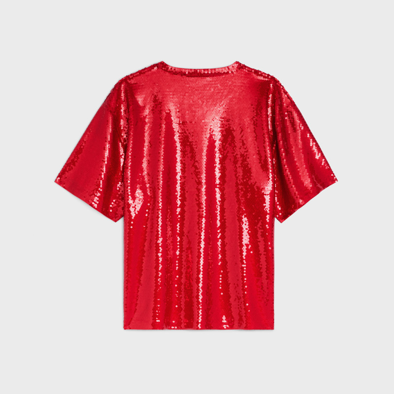 CELINE Embroidered Celine T-shirt in Cotton jersey outlook