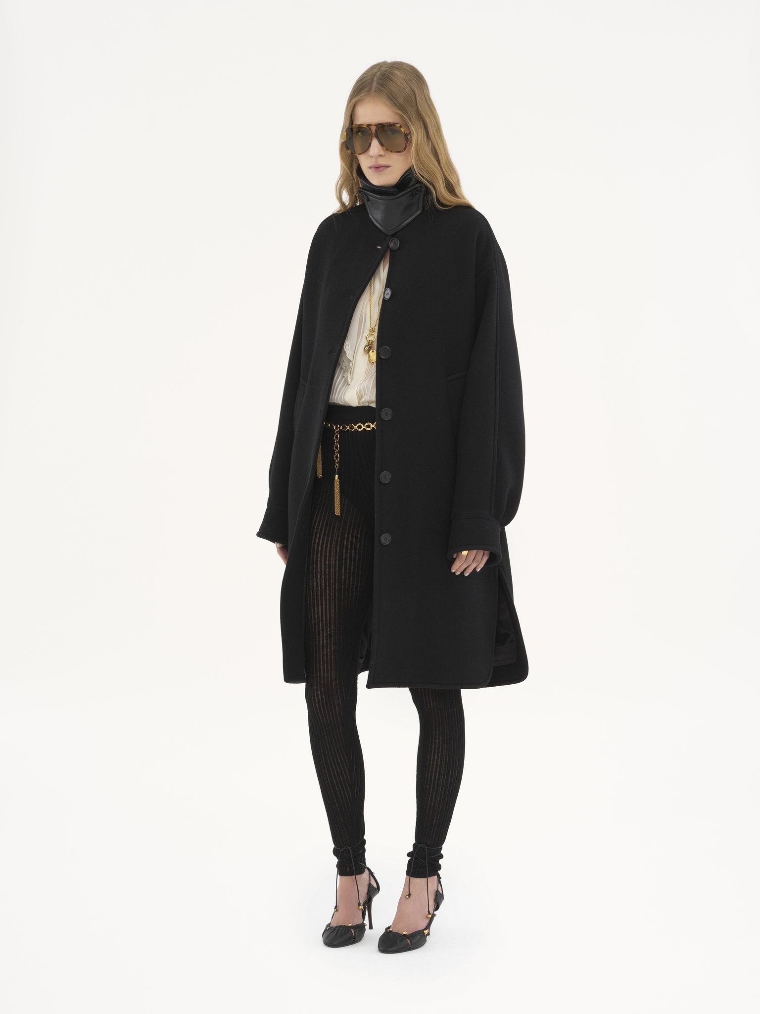 OVERSIZED MID-LENGTH COAT IN WOOL - 4