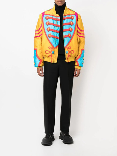 Moschino band-print bomber jacket outlook