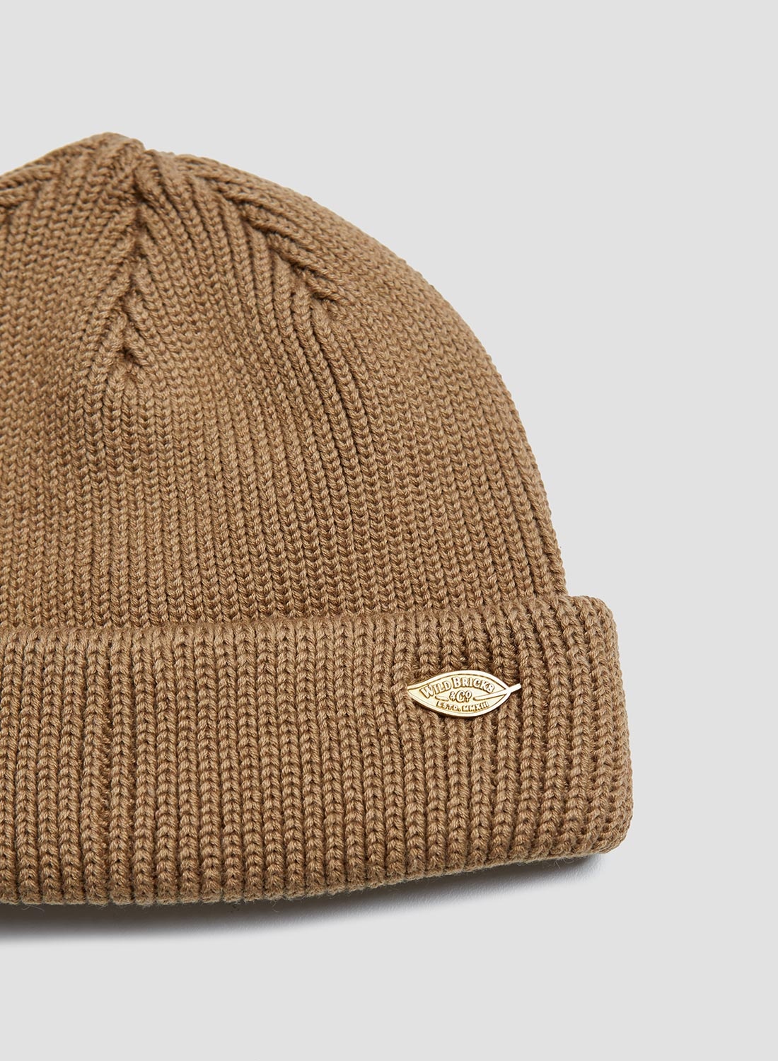 Wild Bricks Heavy Leaf Watch Cap in Camel - 2