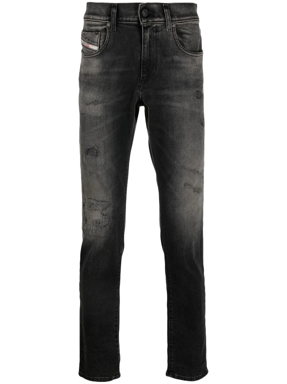 distressed-effect slim-fit jeans - 1