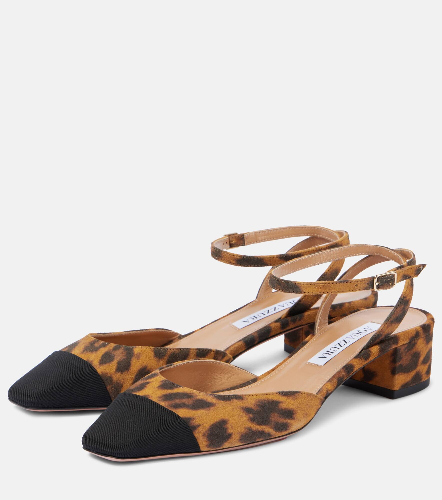 French Flirt 35 leopard-print suede pumps - 5