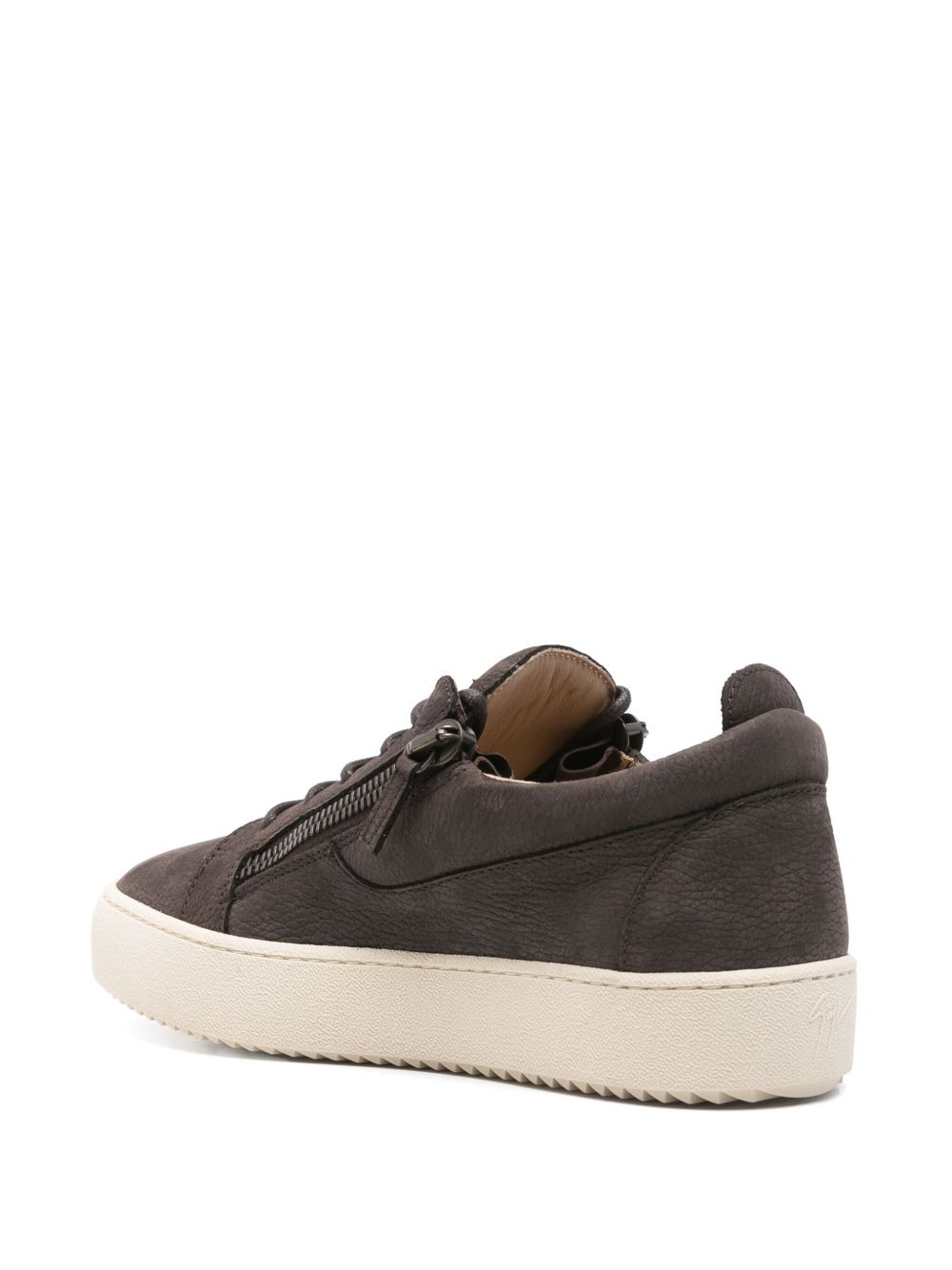 Frankie zip-detail leather sneakers - 3