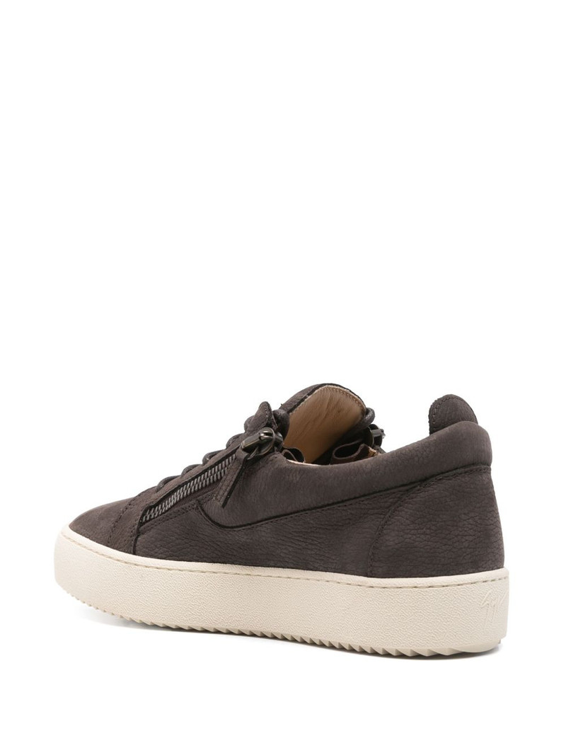 Frankie zip-detail leather sneakers 3