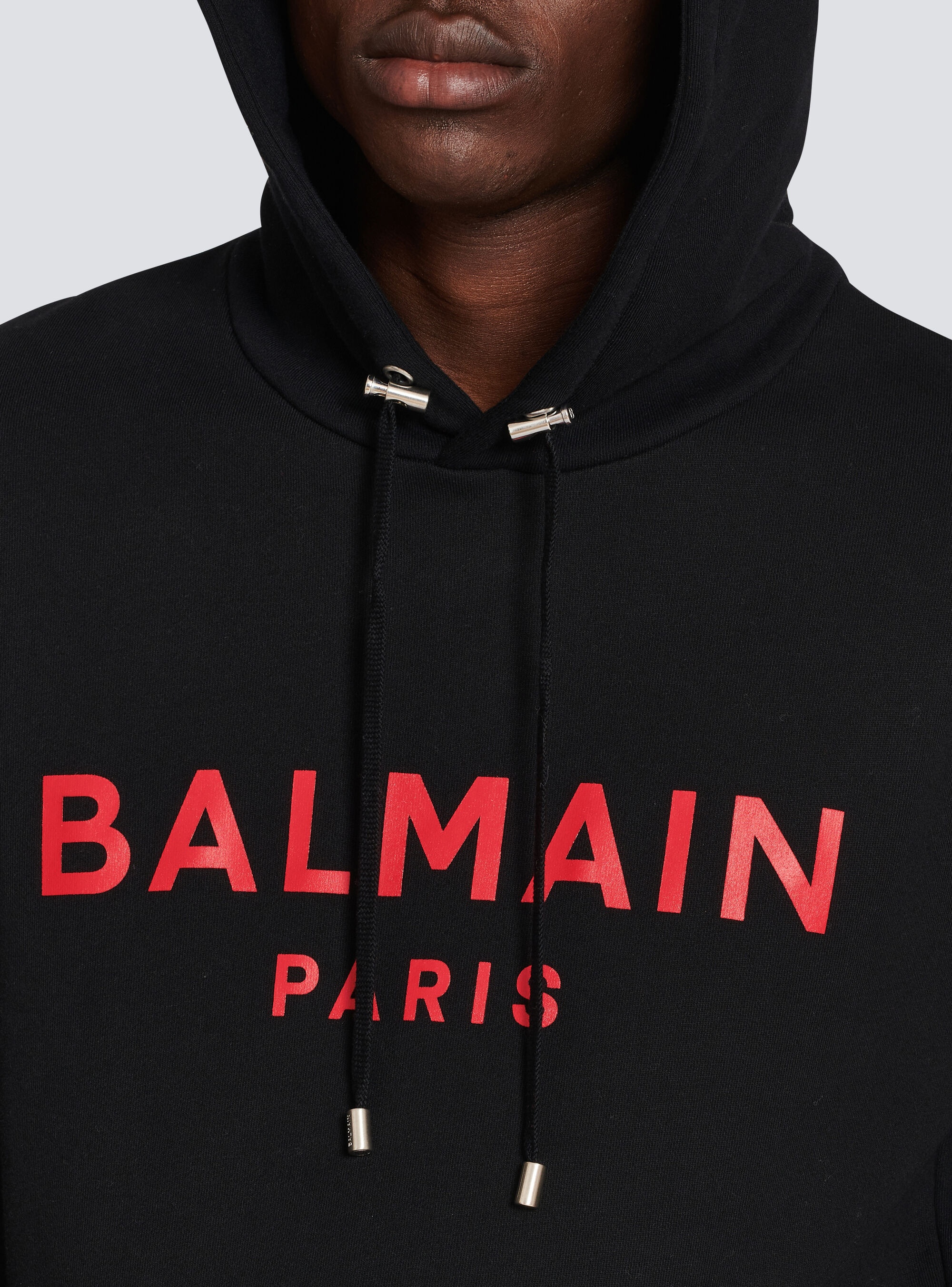 EXCLUSIVE - Cotton sweatshirt with Balmain Paris logo print - 7