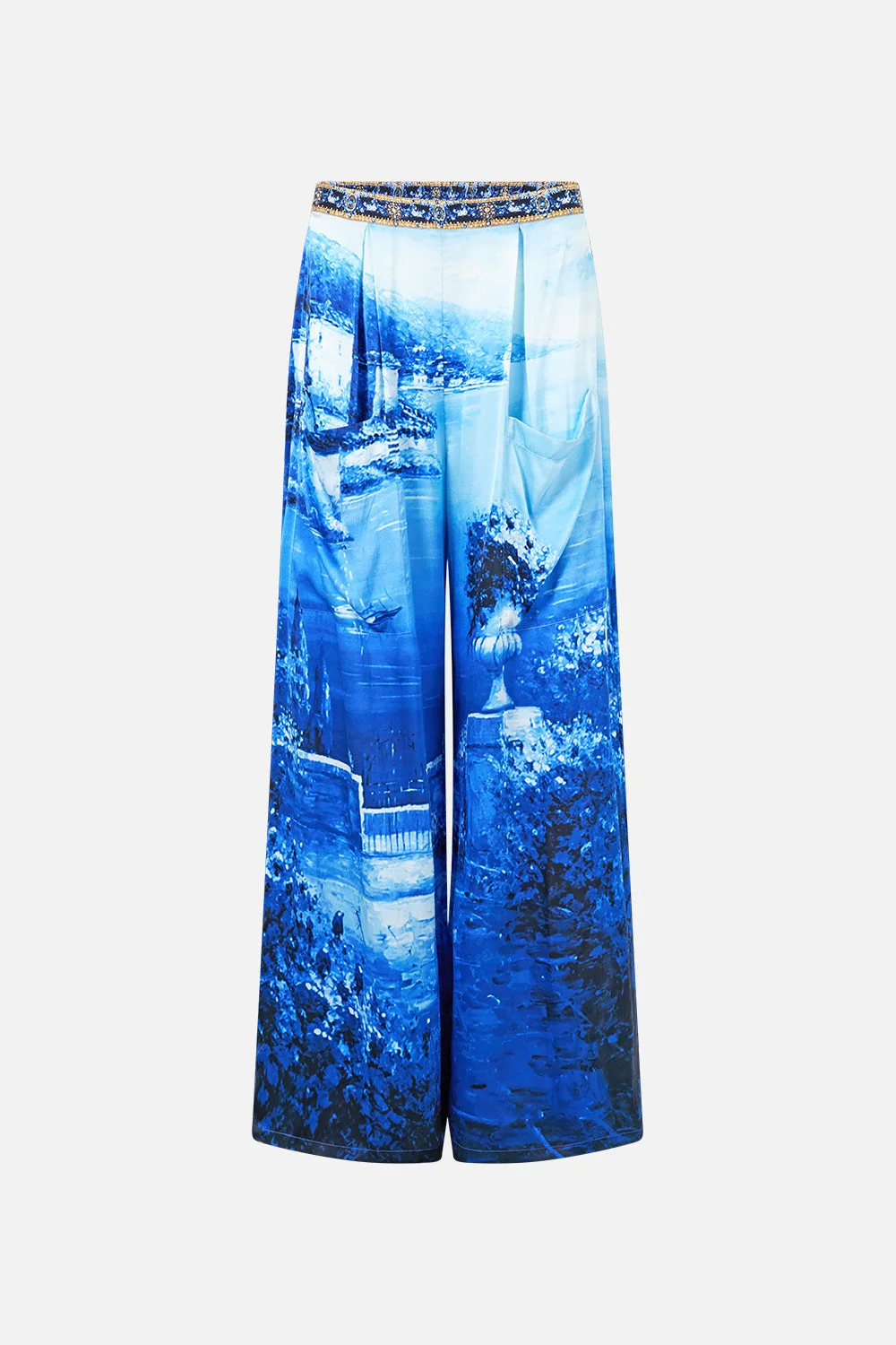 WIDE LEG TROUSER WITH FRONT POCKETS SWEET SACRÉ BLEU - 1