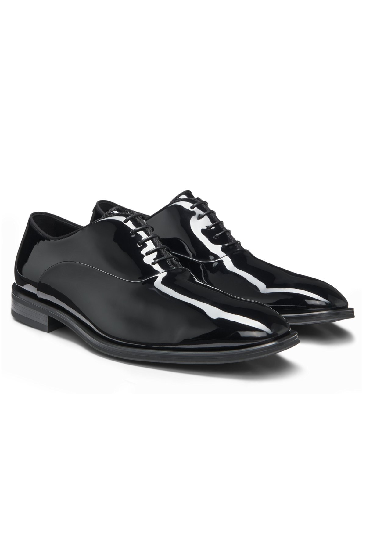 OXFORD SHOES IN TEXTURED PATENT LEATHER - 2