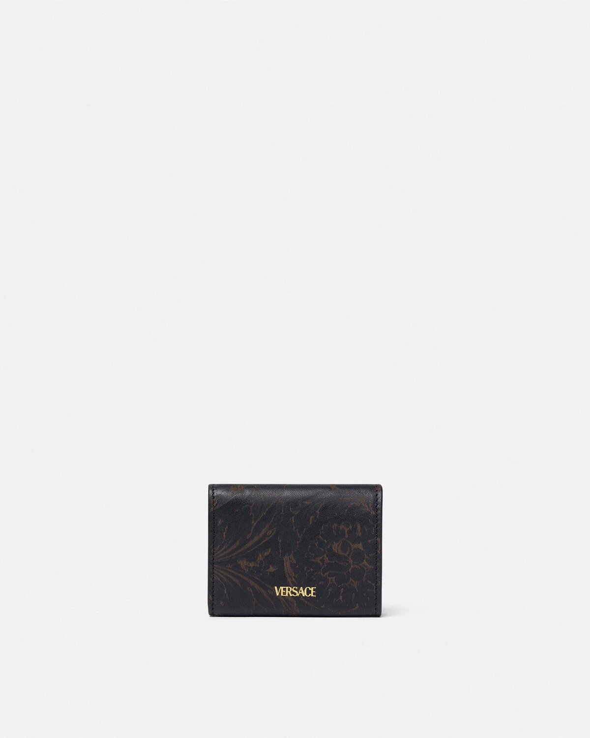Lasered Barocco Leaf Trifold Wallet - 3