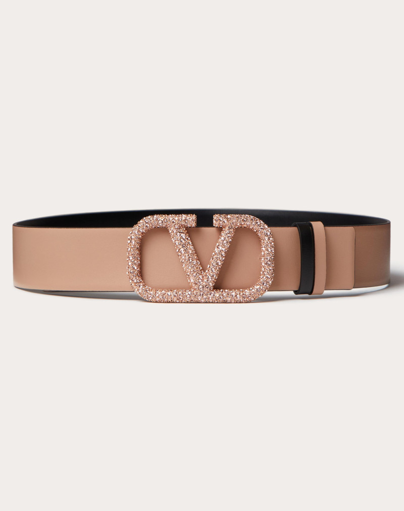 VLOGO SIGNATURE REVERSIBLE SHINY CALFSKIN BELT 40MM 1
