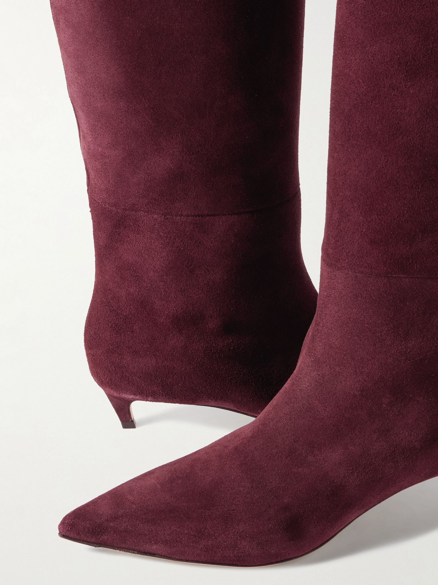 Maxima 35 suede knee boots Burgundy - 4