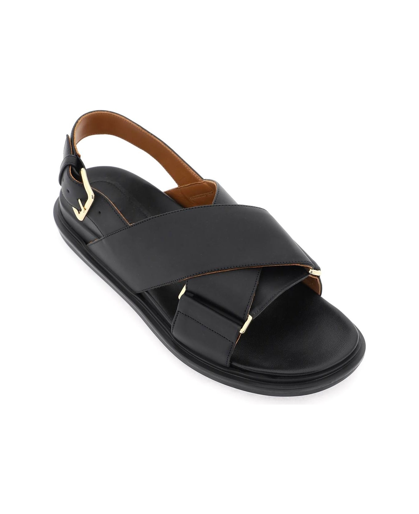 'fussbett' Black Calf Leather Sandals - 4
