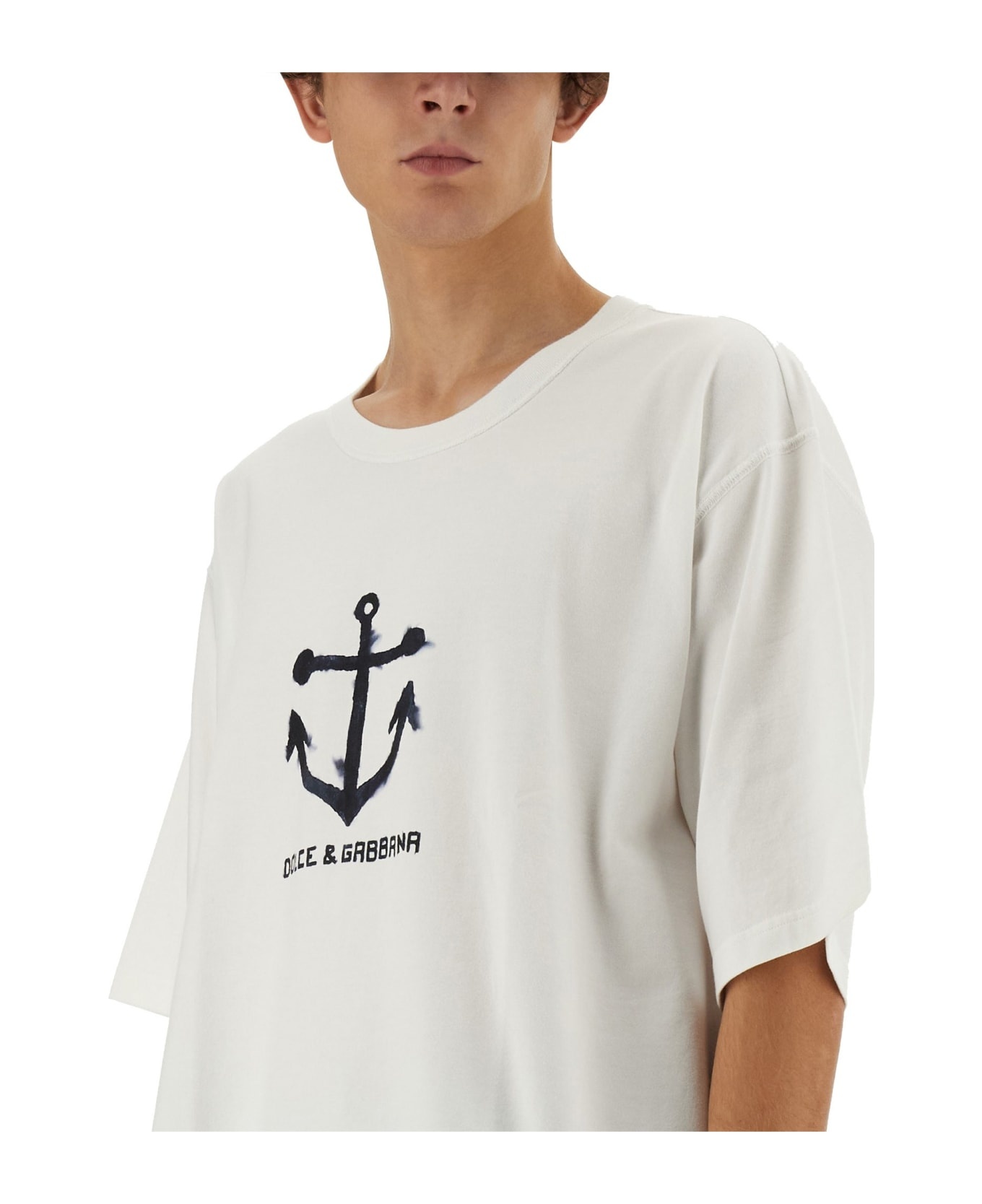 【関税込み】Dolce&Gabbana ホワイト Marina Tシャツ Dolce & Gabbana Marina Tシャツ | ホワイト | FARFETCH JP