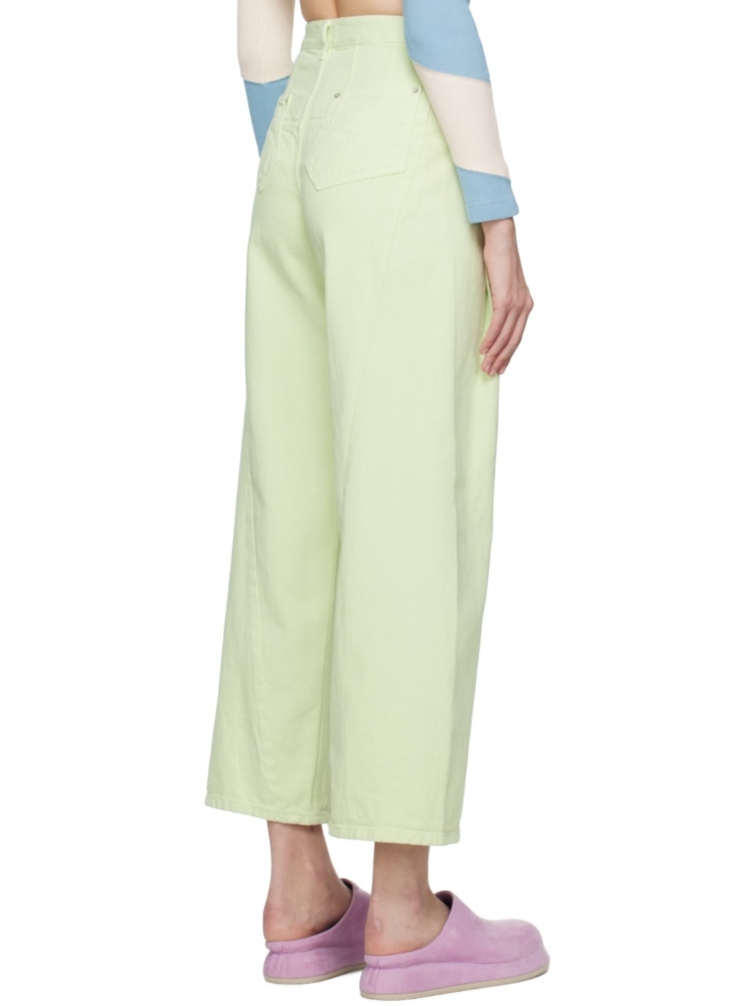 Green Pleated Trousers - 3
