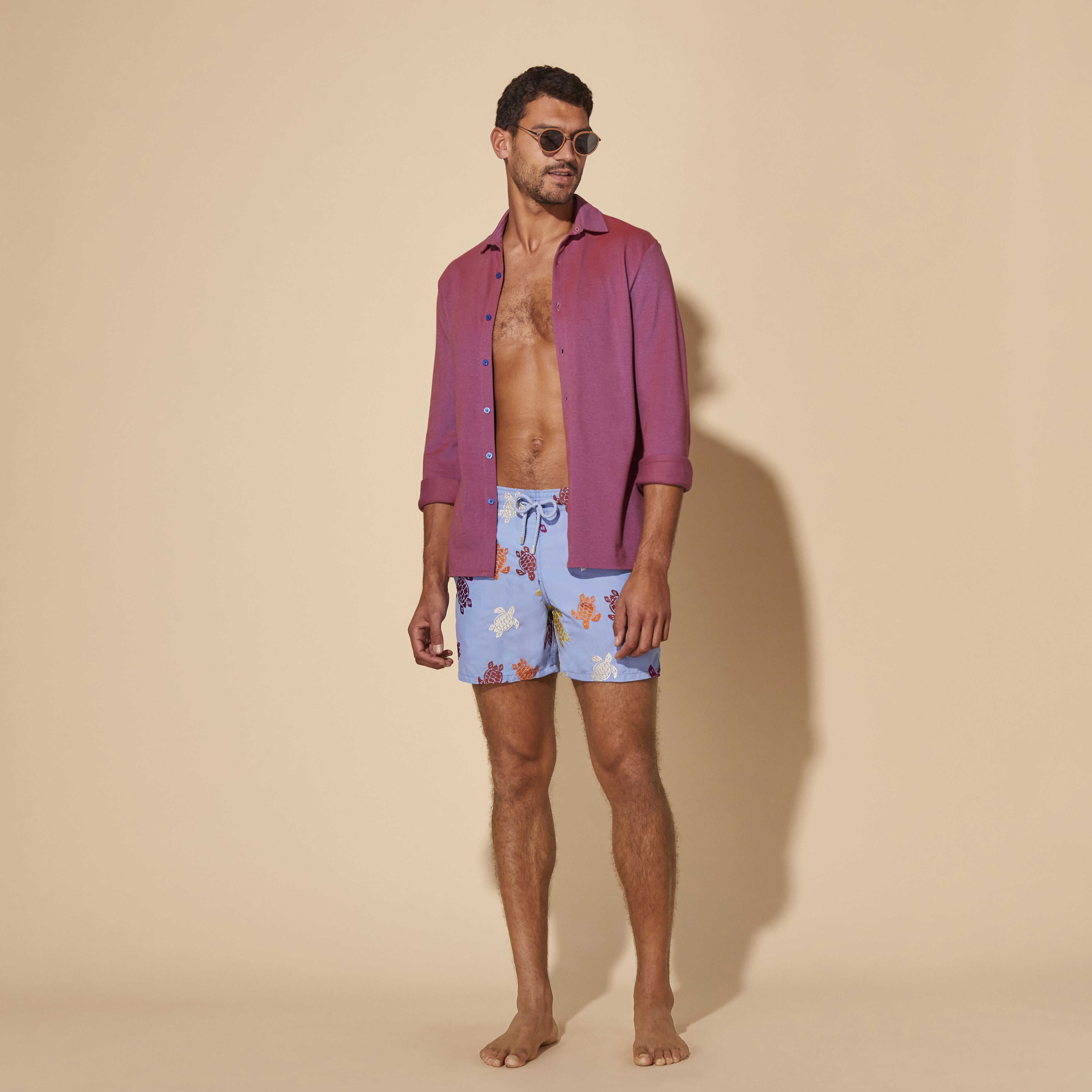 Men Swim Trunks Embroidered Tortue Multicolore - Limited Edition - 5