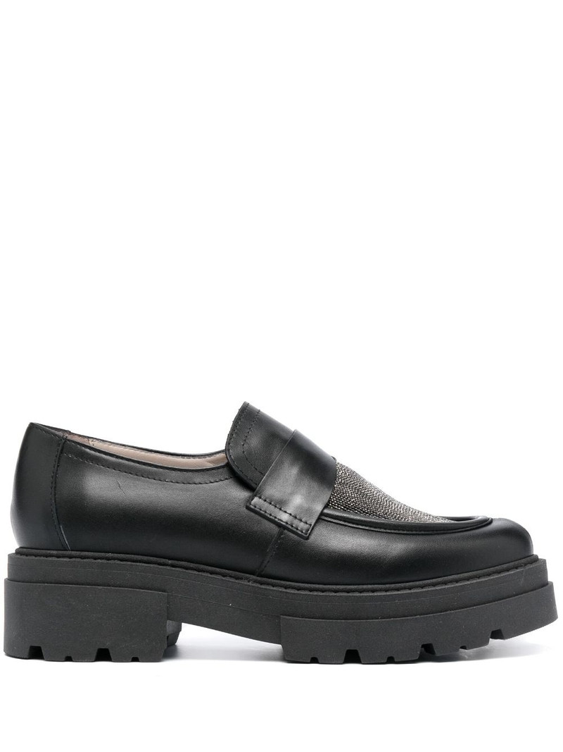bead-embellished slip-on loafers 1
