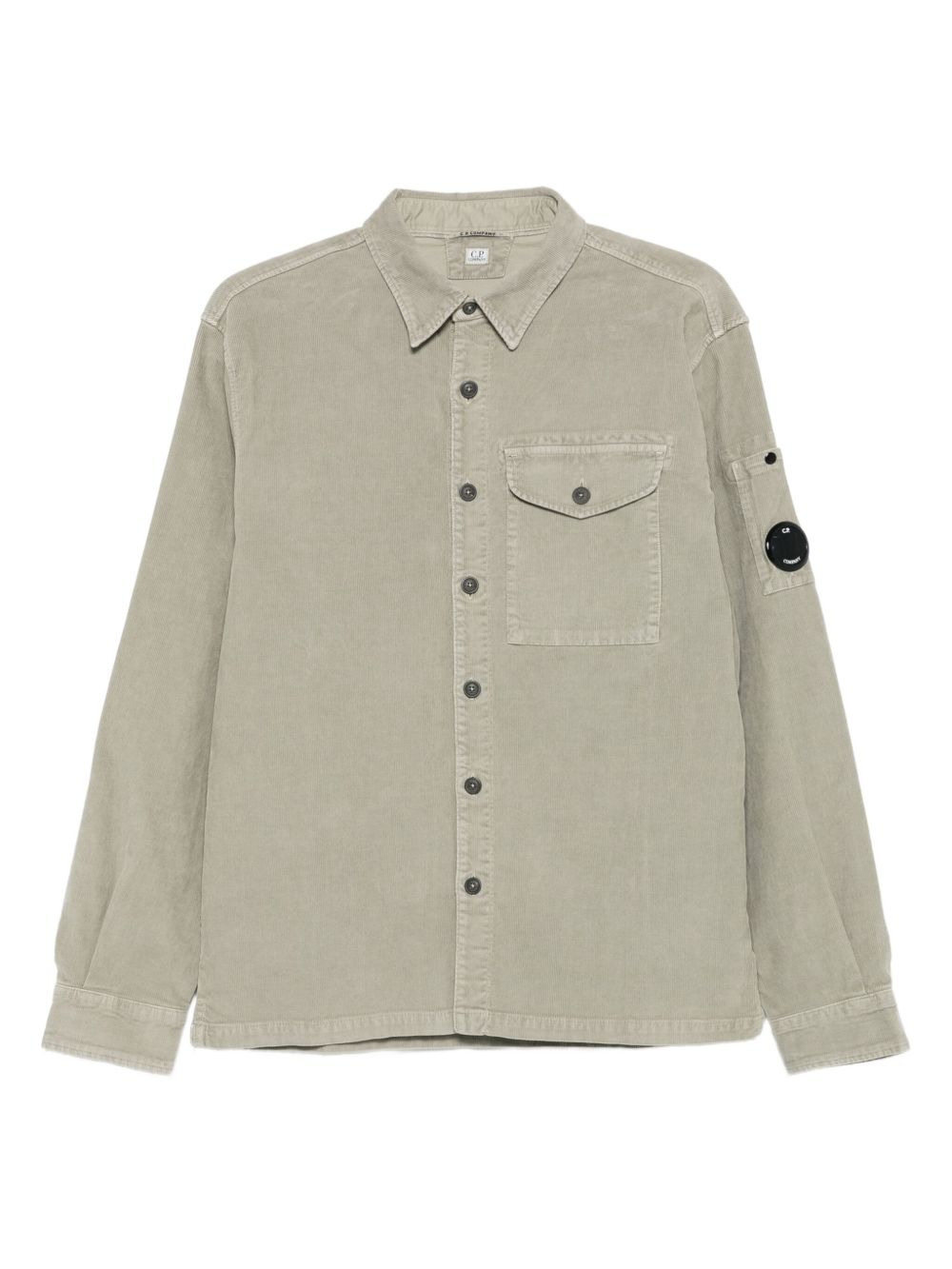 Lens-detail corduroy shirt - 1