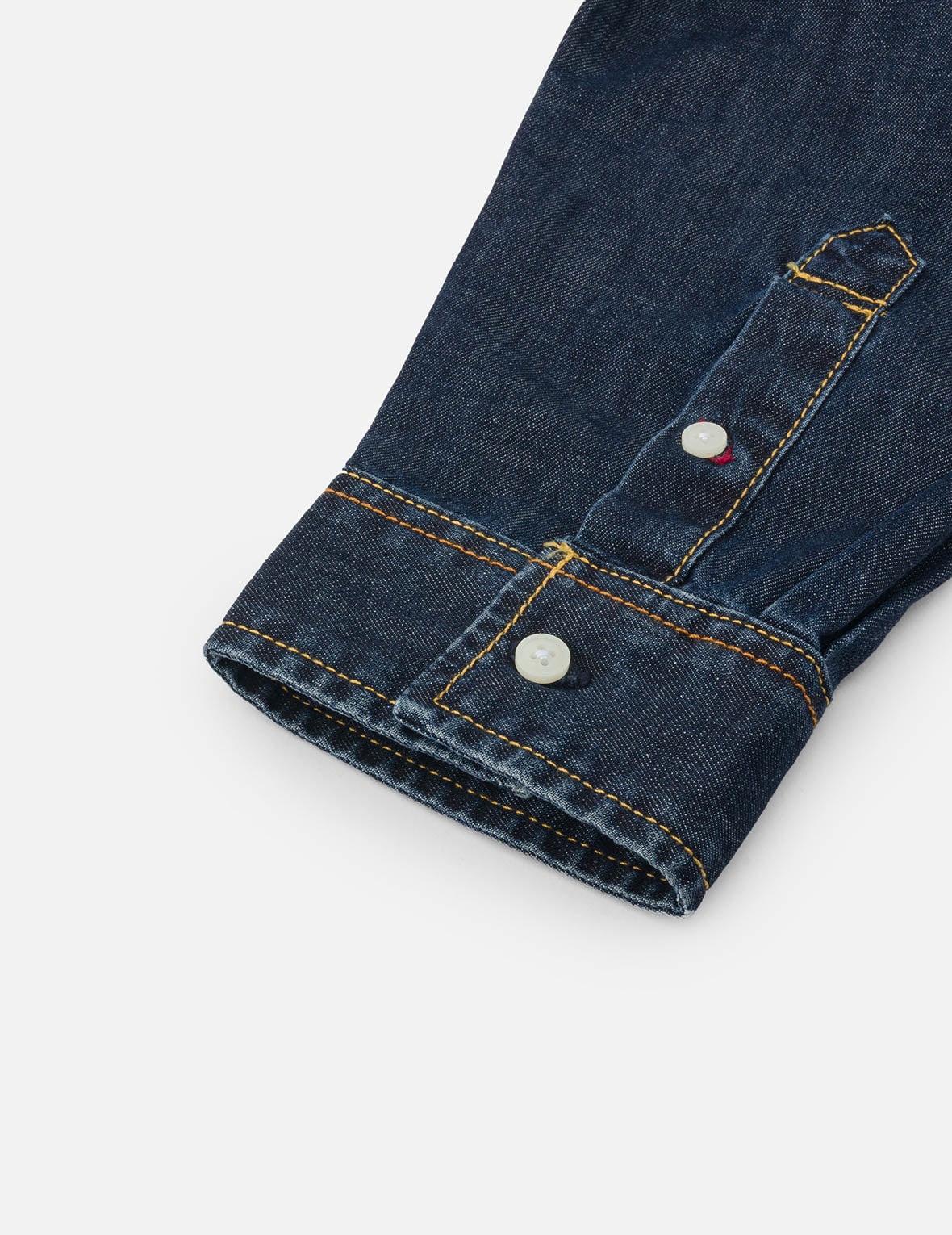Multi-Pocket with Brocade Patch Relax Fit Denim Shirt - 12