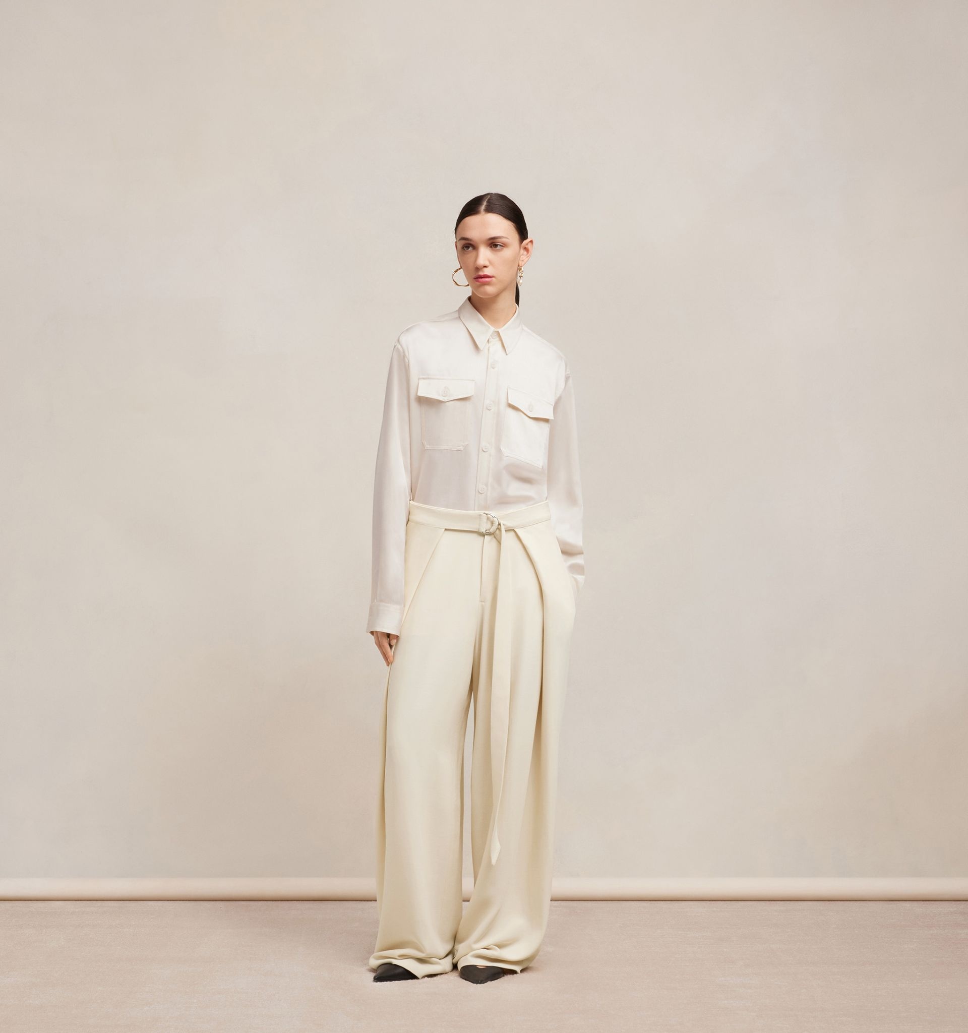 Wide Fit Trousers With Floating Panels - 3